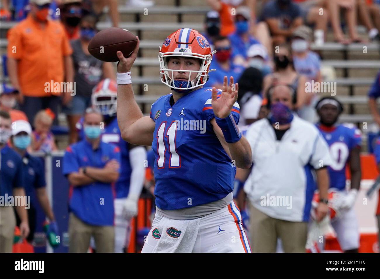 Florida quarterback Kyle Trask throws a pass against South Carolina