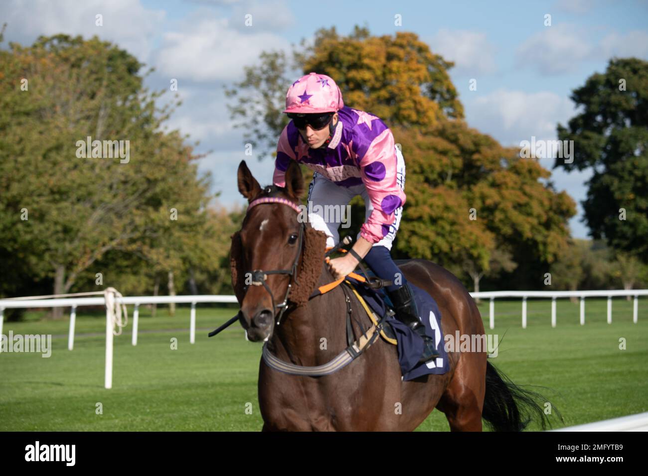 Windsor, Berkshire, UK. 10th October, 2022. Riders head to the stalls