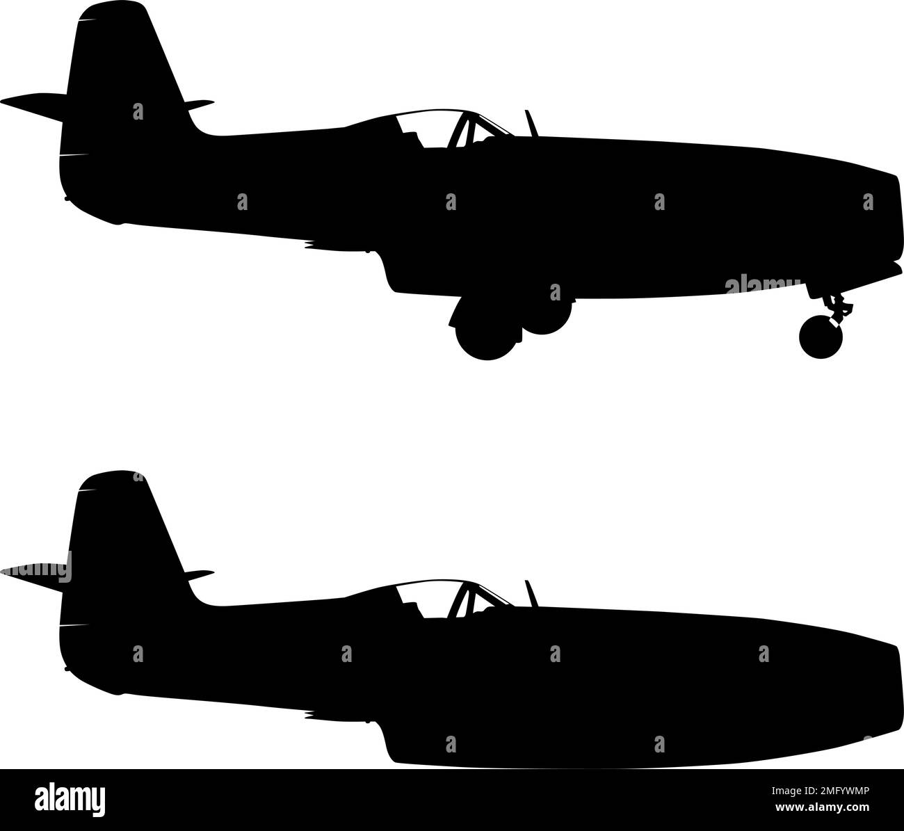 Silhouette military aircraft on a white background Stock Vector Image ...