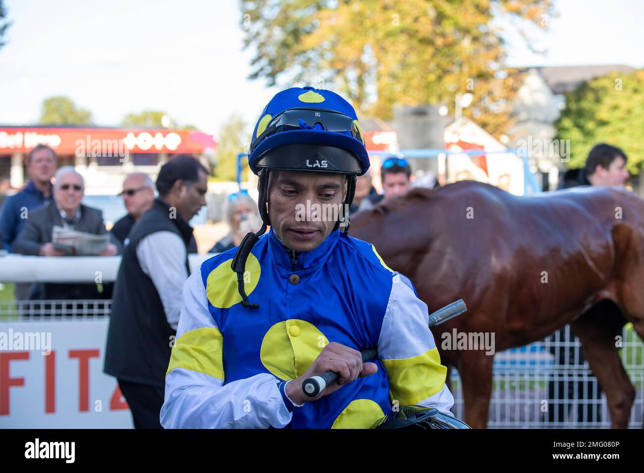 Windsor, Berkshire, UK. 10th October, 2022. Horse All Are Mine ridden by jockey Sean Levey wins