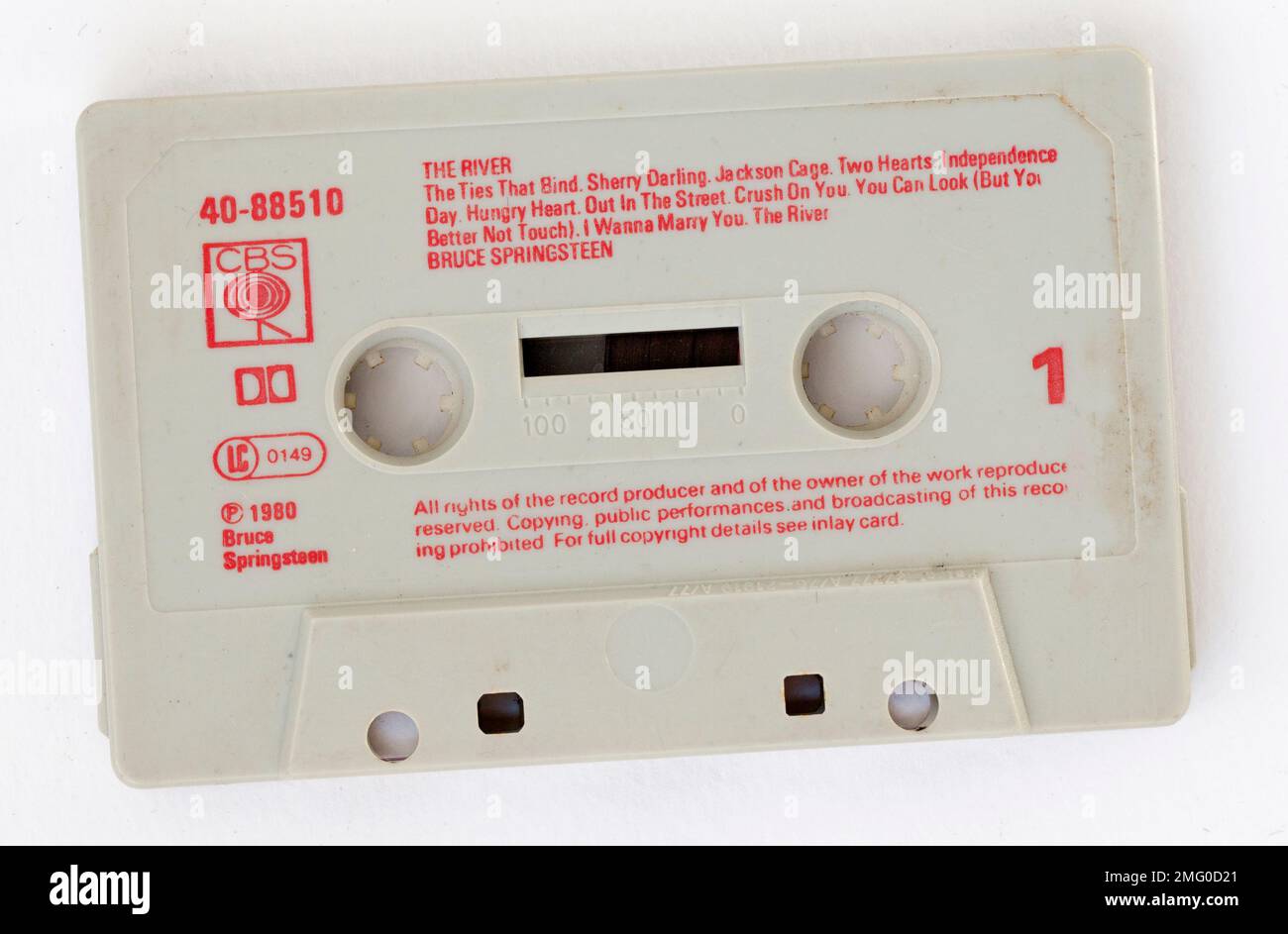 Bruce Springsteen The River Music Cassette Stock Photo