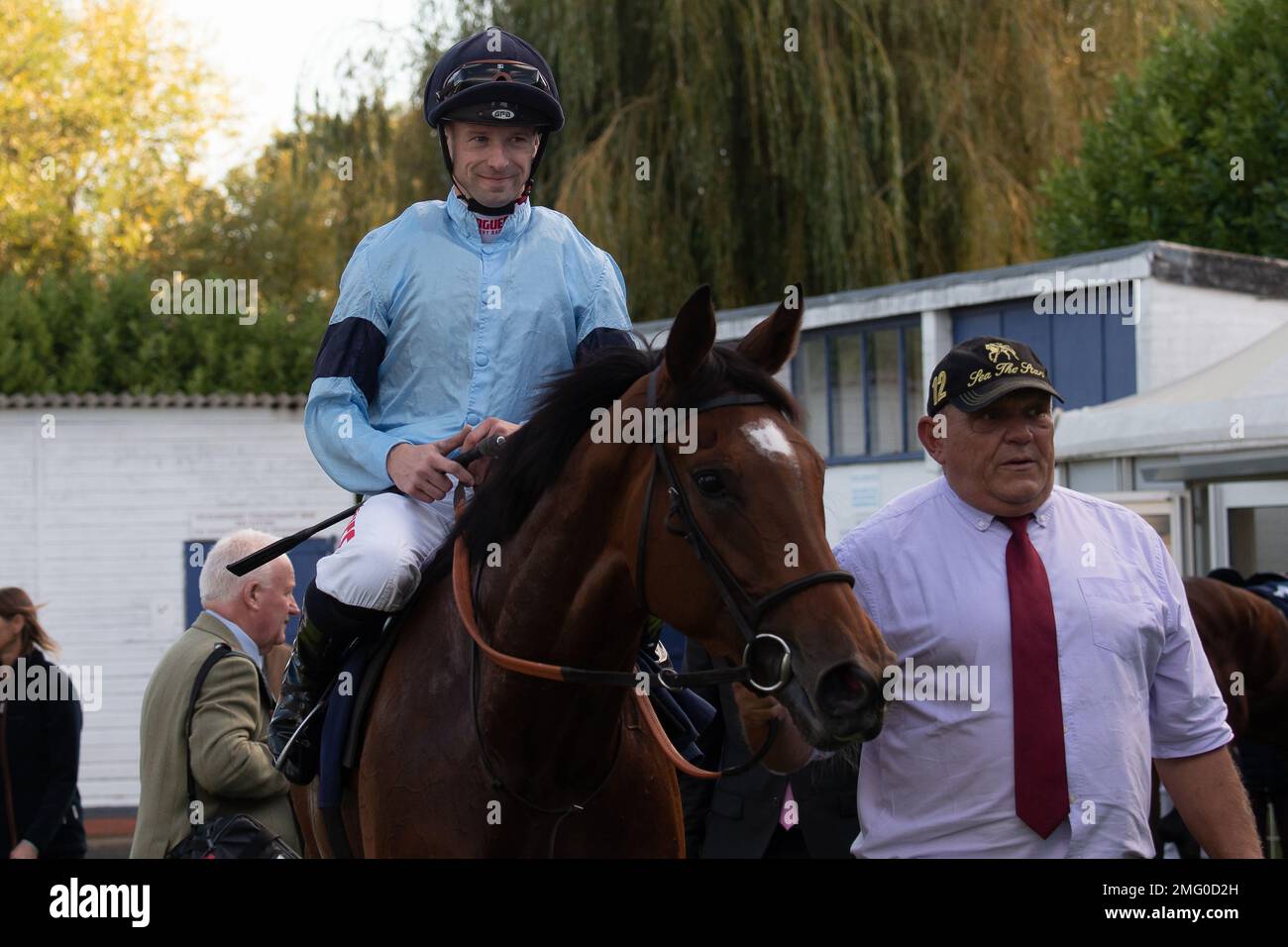 Windsor, Berkshire, UK. 10th October, 2022. Horse Broadspear ridden by jockey Jack Mitchell