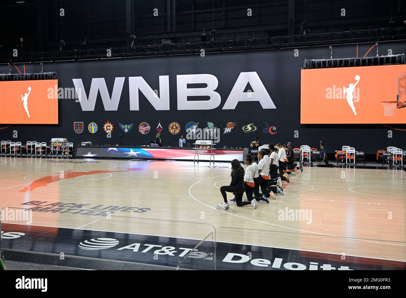 Indiana Fever WNBA Team Kneels During National Anthem