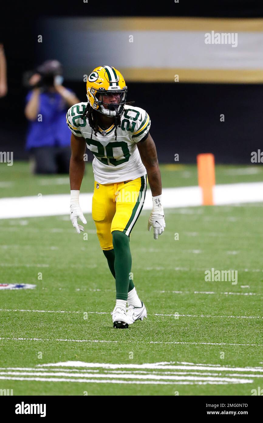 Green Bay Packers cornerback Kevin King (20) after an NFL game