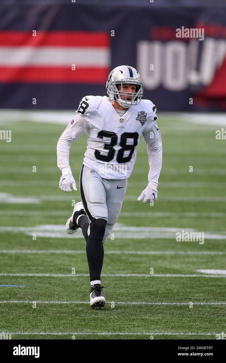 Las Vegas Raiders safety Jeff Heath 38 during the second half of