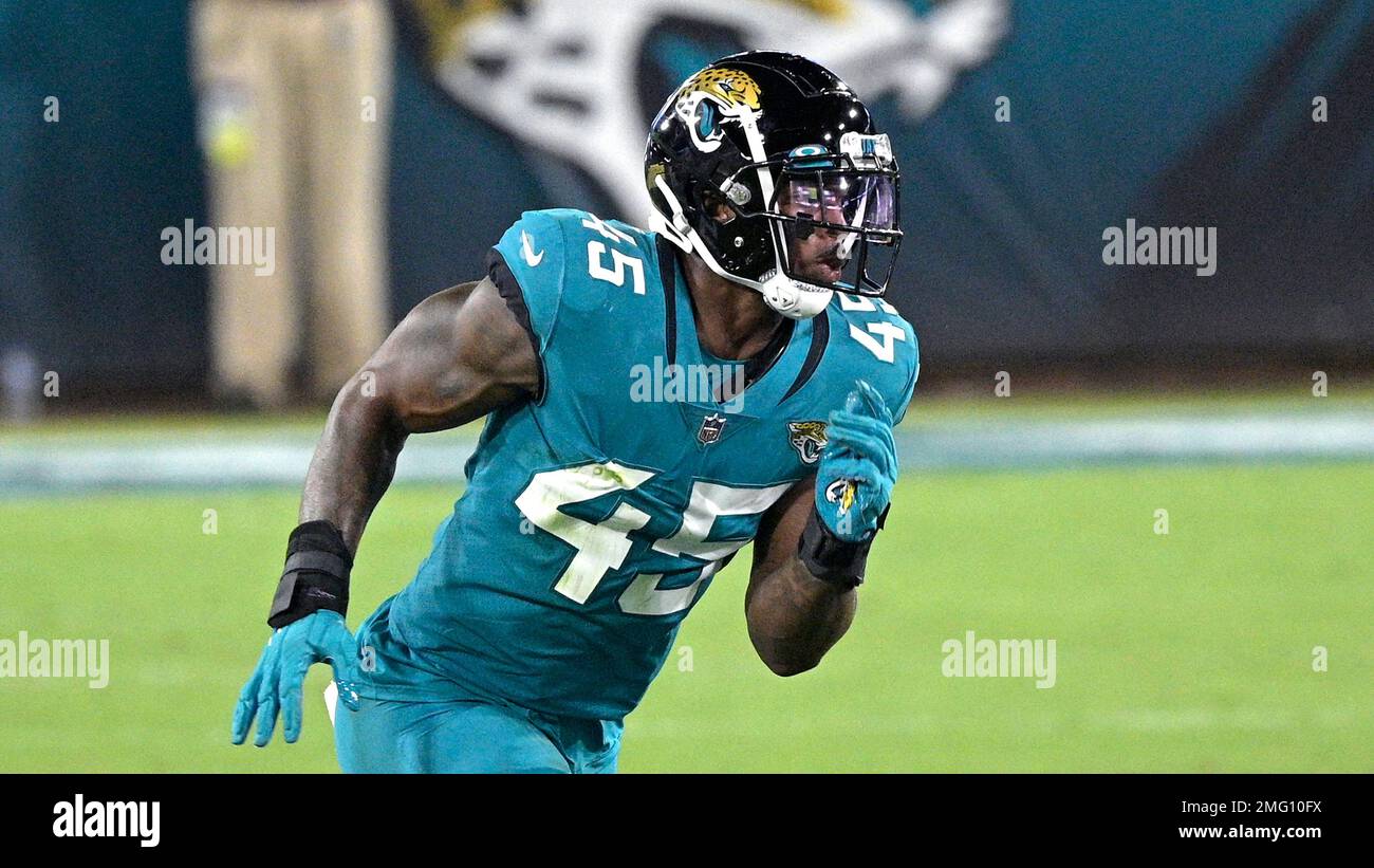 Jacksonville Jaguars defensive end K'Lavon Chaisson (45