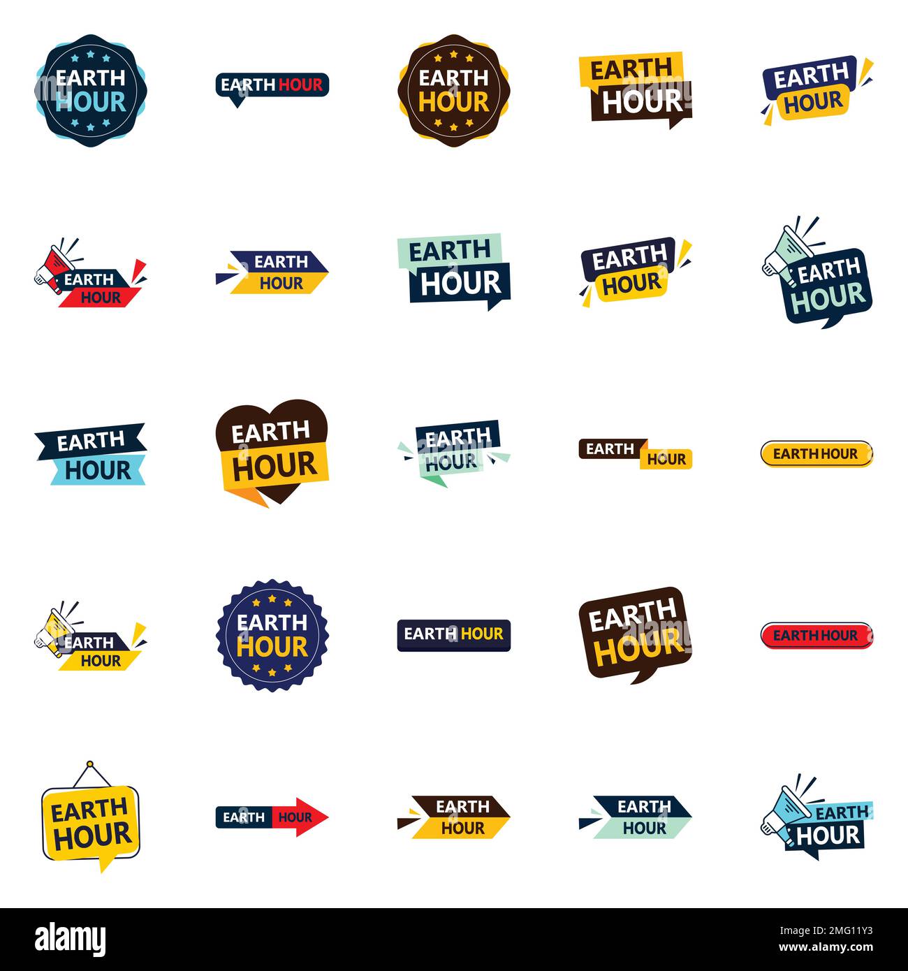 Earth Hour Vector Pack 25 High Impact Designs for Graphic Designers