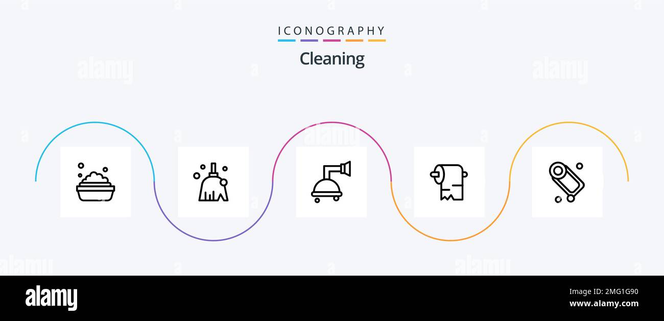 Cleaning Line 5 Icon Pack Including . cleaning. clean. bath. tissue
