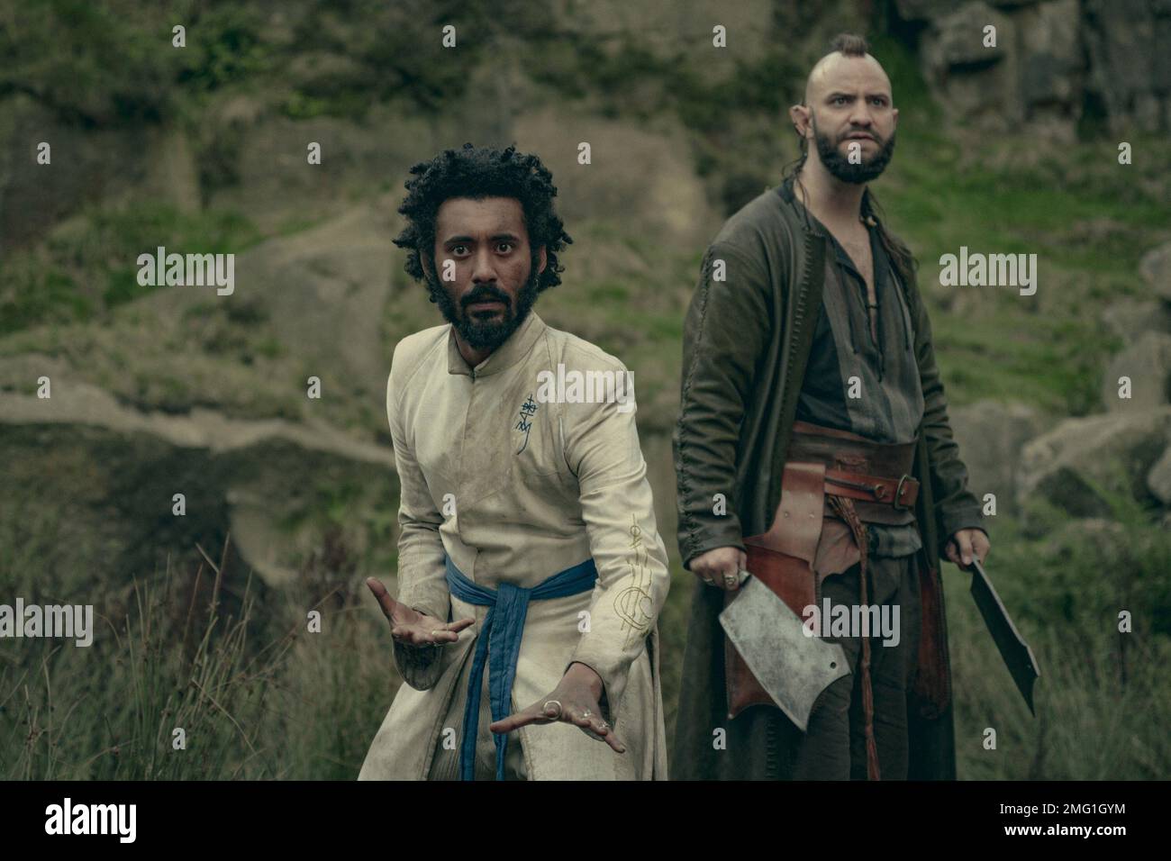 THE WITCHER BLOOD ORIGIN From Left Zach Wyatt Huw Novelli Season The witcher blood origin from left zach wyatt huw novelli season