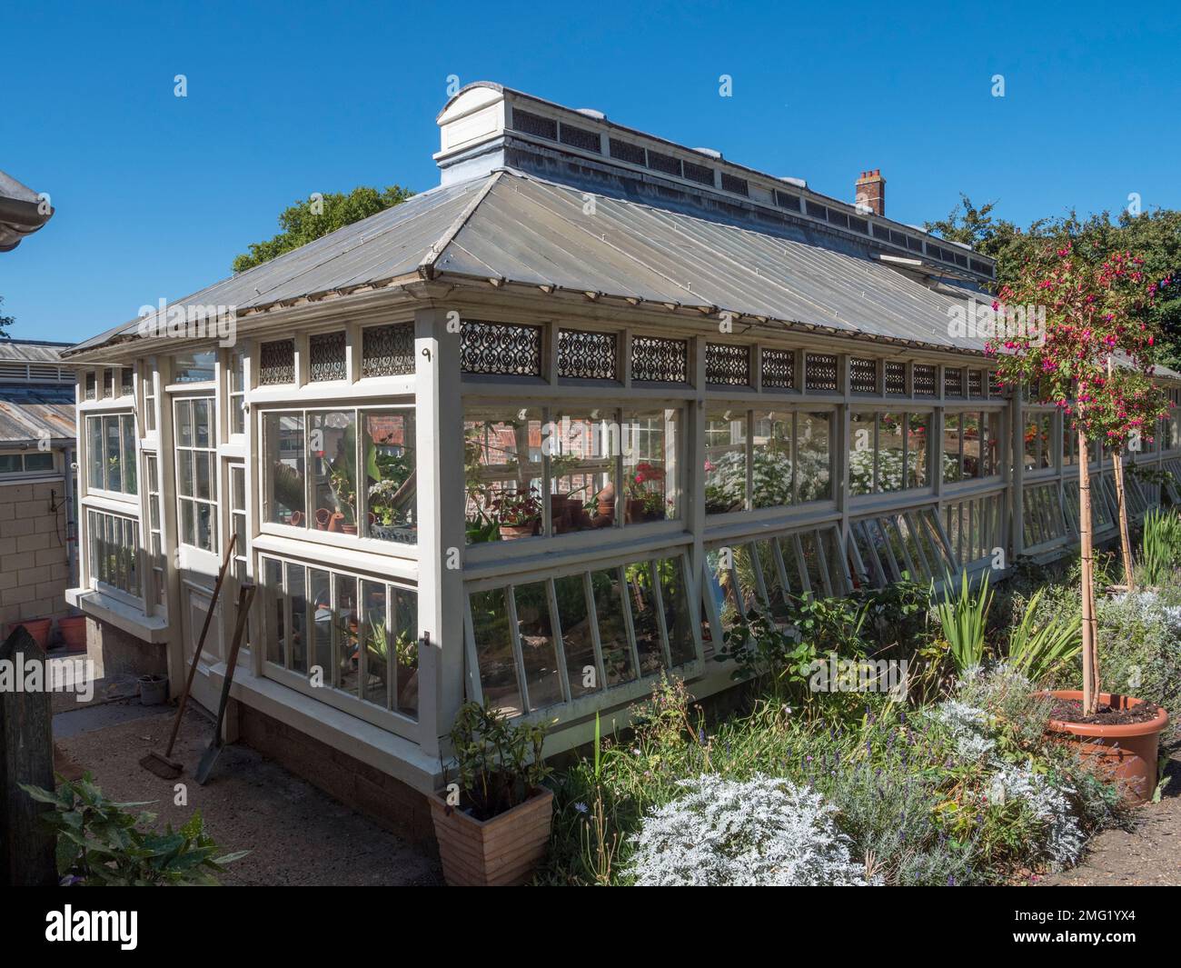 Ornate greenhouse in the Commisiioners Garden behind Commissioners