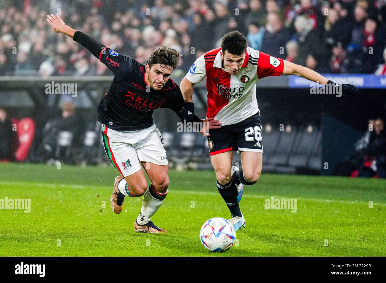 Rotterdam - Bart van Rooij of NEC Nijmegen, Oussama Idrissi of ...