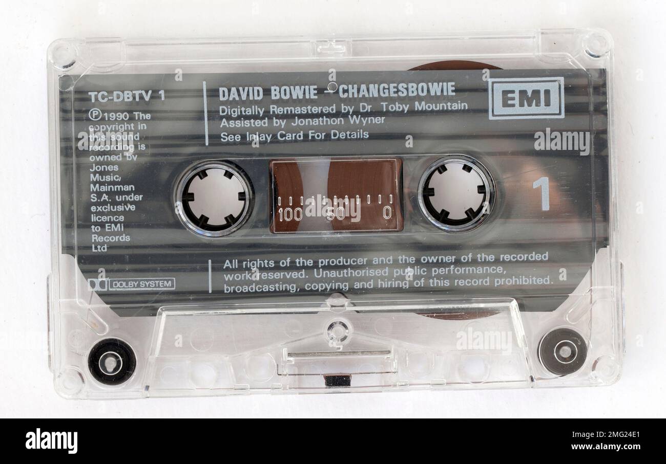 David Bowie Music Cassette Changesbowie Stock Photo