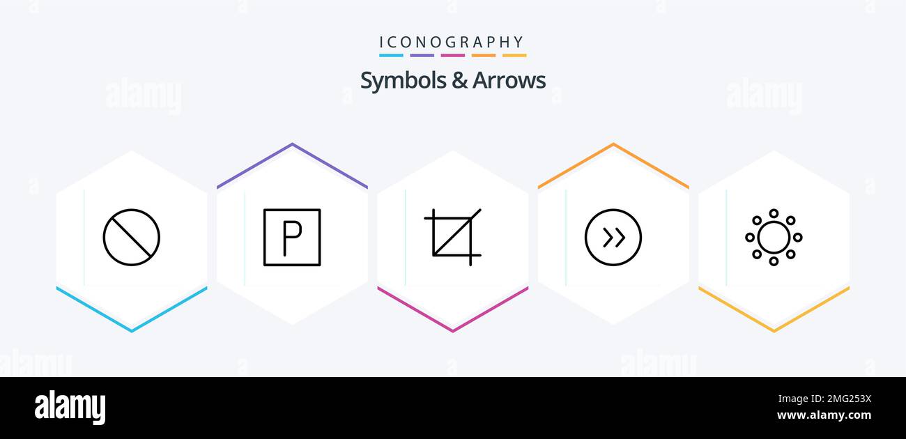 Symbols and Arrows 25 Line icon pack including . symbolism. symbols ...