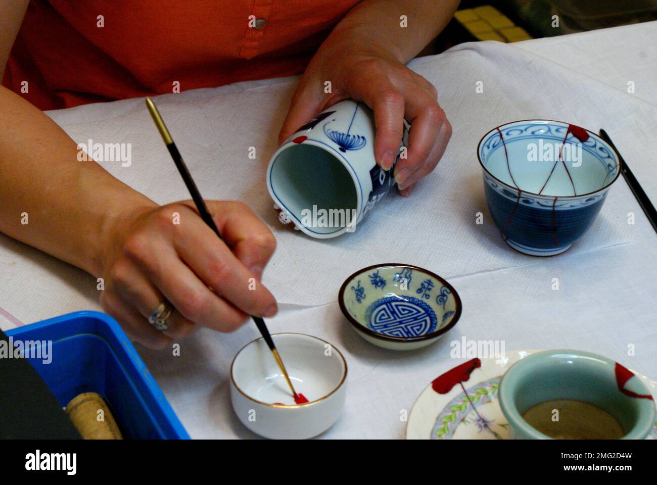 Kintsugi ("golden joinery") is Japanese art of repairing broken pottery