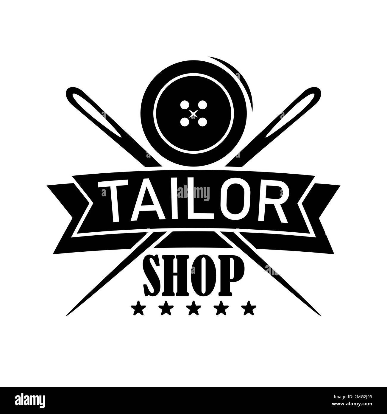 Tailor Shop Logo Tempale. Simple and Elegant Tailor Logo with Buttons ...