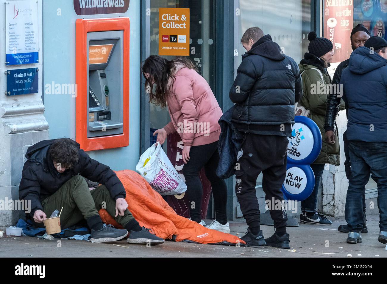 Users of the recreational drug Spice on the streets of Sheffield Stock