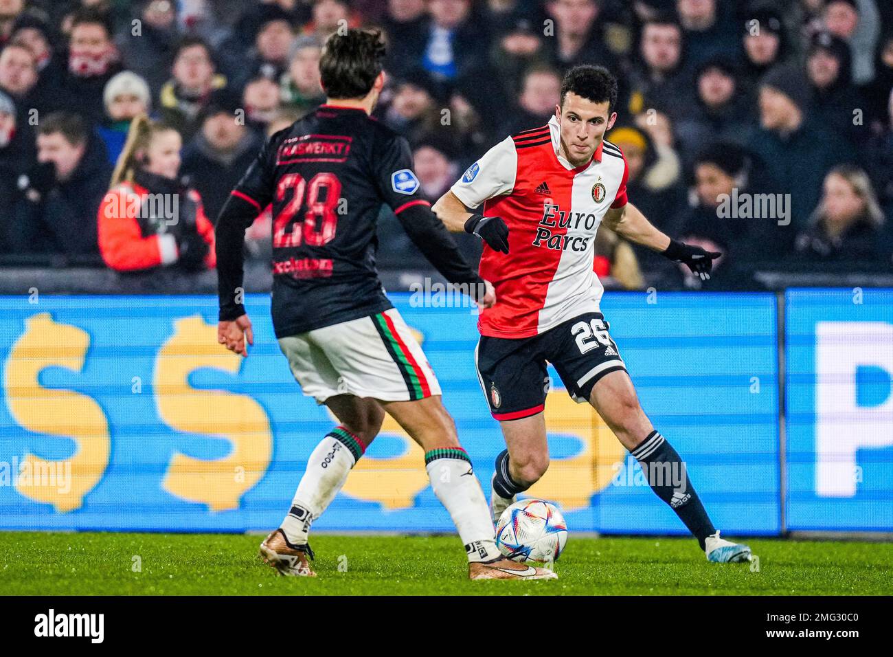 Rotterdam - Bart van Rooij of NEC Nijmegen, Oussama Idrissi of ...