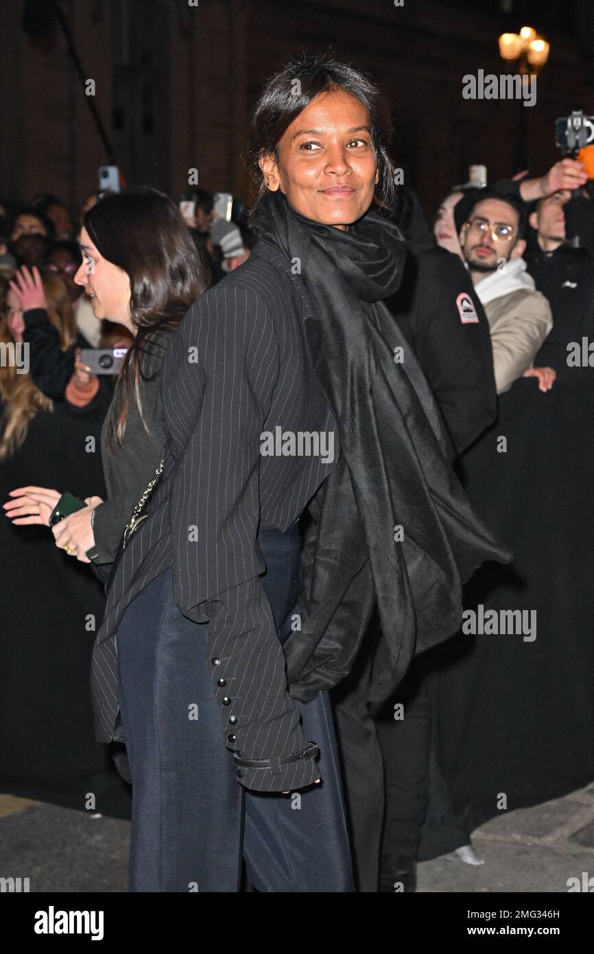 Paris, France. 25th January, 2023. Liya Kebede arriving at Jean Paul