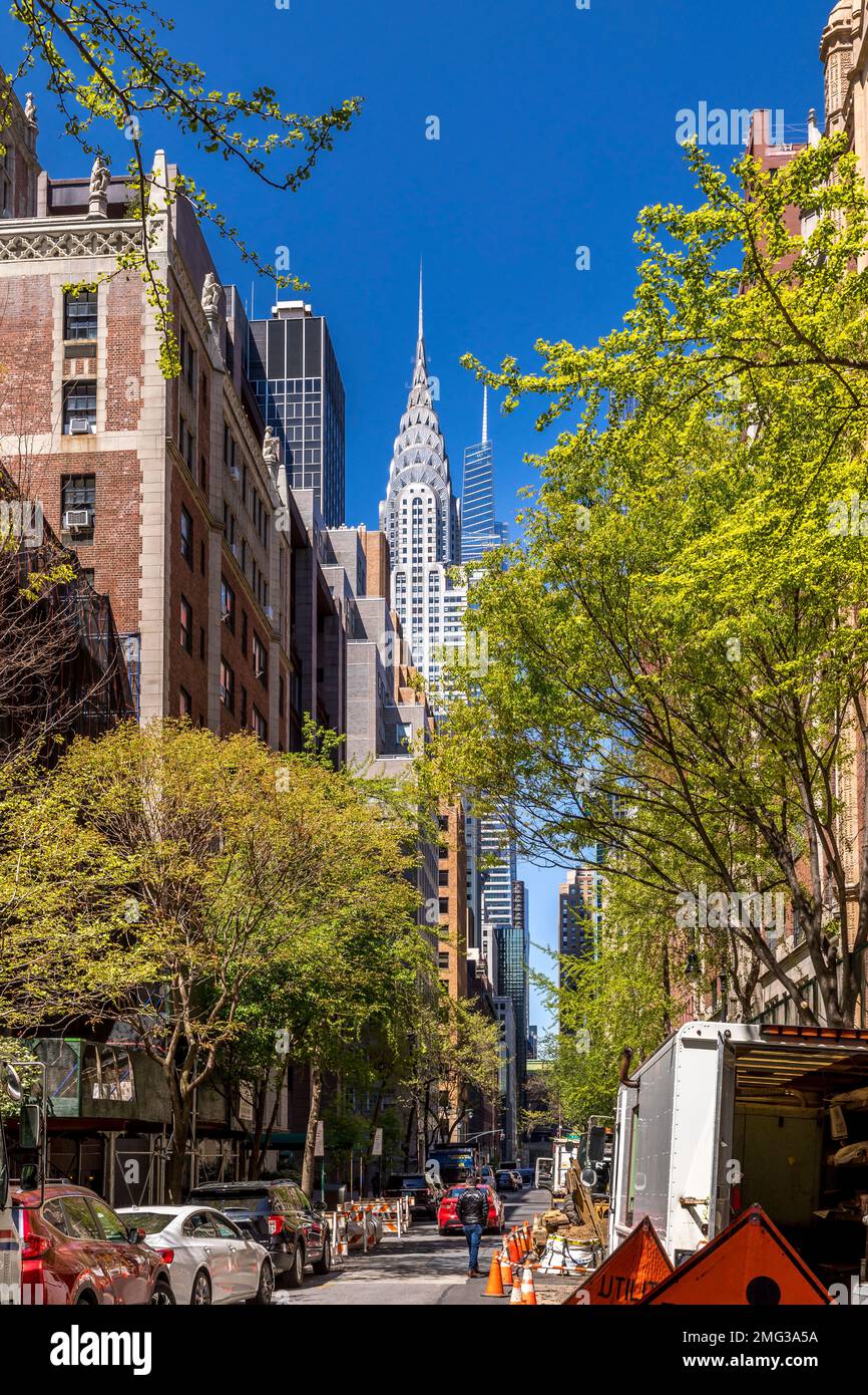 New York, USA - April 27, 2022: View on Chrysler building in New York City Stock Photo