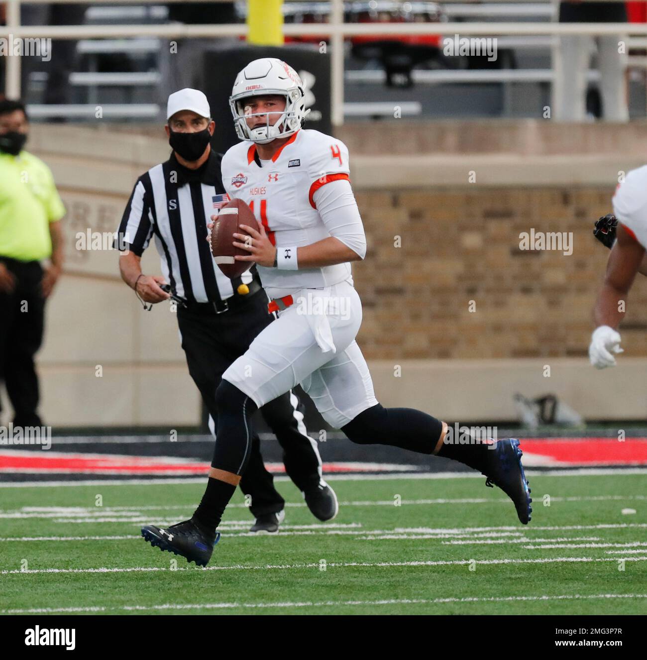Houston Baptist quarterback Bailey Zappe in action during an NCAA