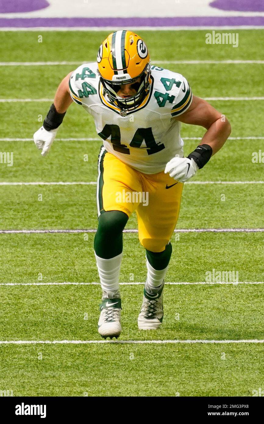 Green Bay Packers linebacker Ty Summers (44) warms up before an