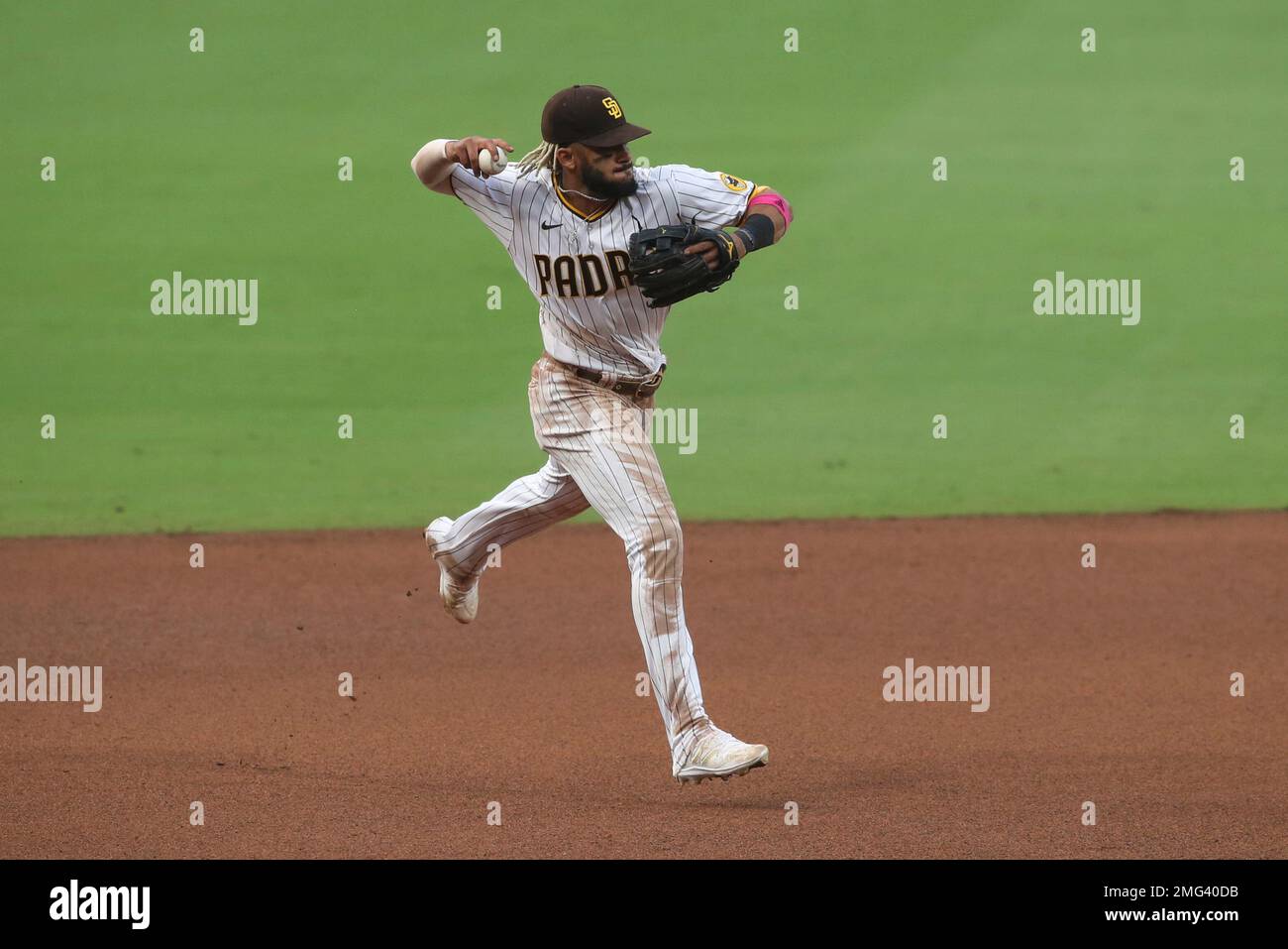 San Diego Padres shortstop Fernando Tatis Jr. (23) in the first inning of a  baseball game Wednesday, June 16, 2021, in Denver. (AP Photo/David  Zalubowski Stock Photo - Alamy