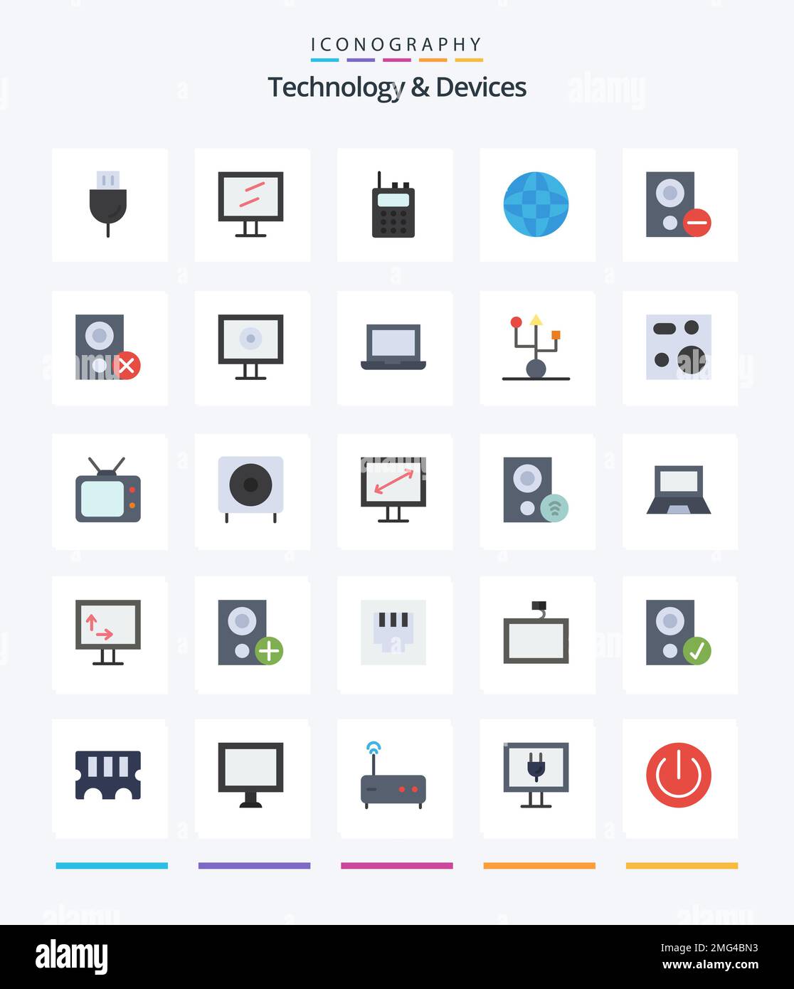 Creative Devices 25 Flat icon pack Such As devices. globe