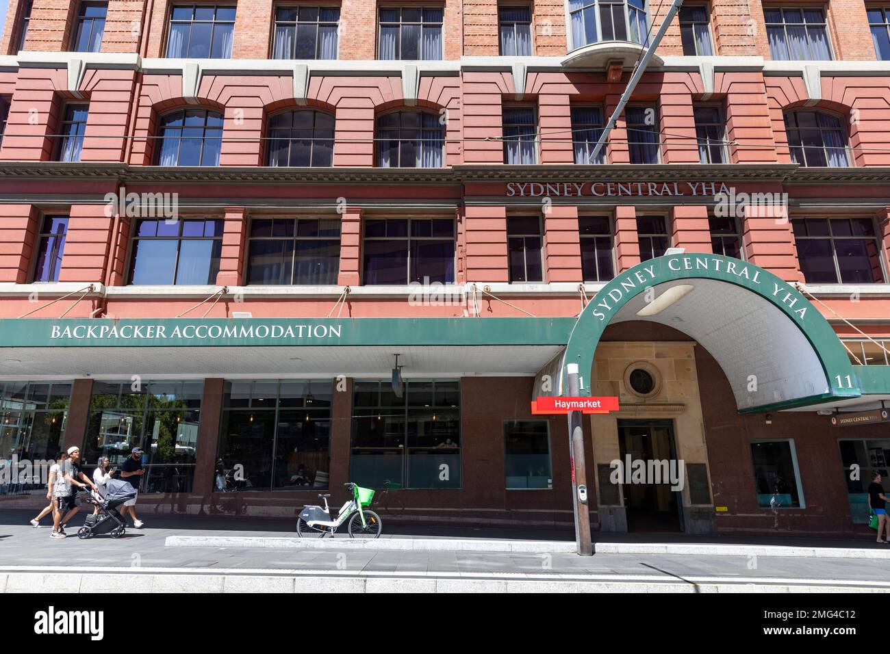 Australia backpackers hotel accommodation at Sydney central YHA hostel,NSW,Australia Stock Photo