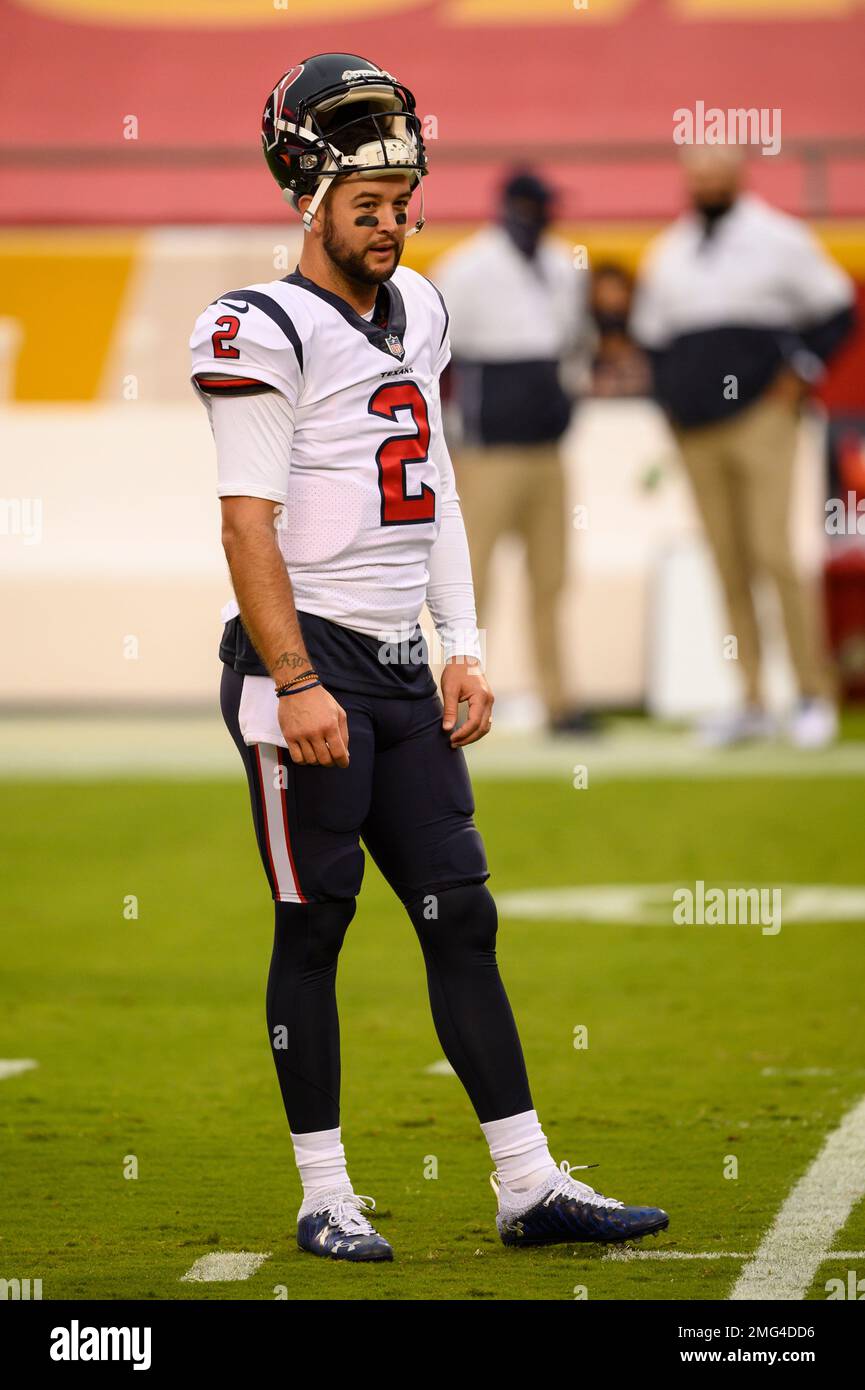 Houston Texans quarterback AJ McCarron (2) during pre-game