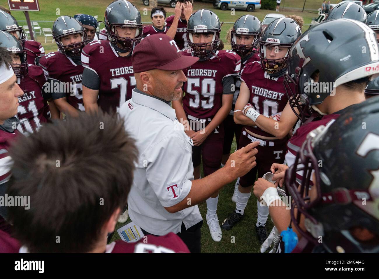FILE In this Aug. 20, 2020, file photo, Thorsby head coach Daryl