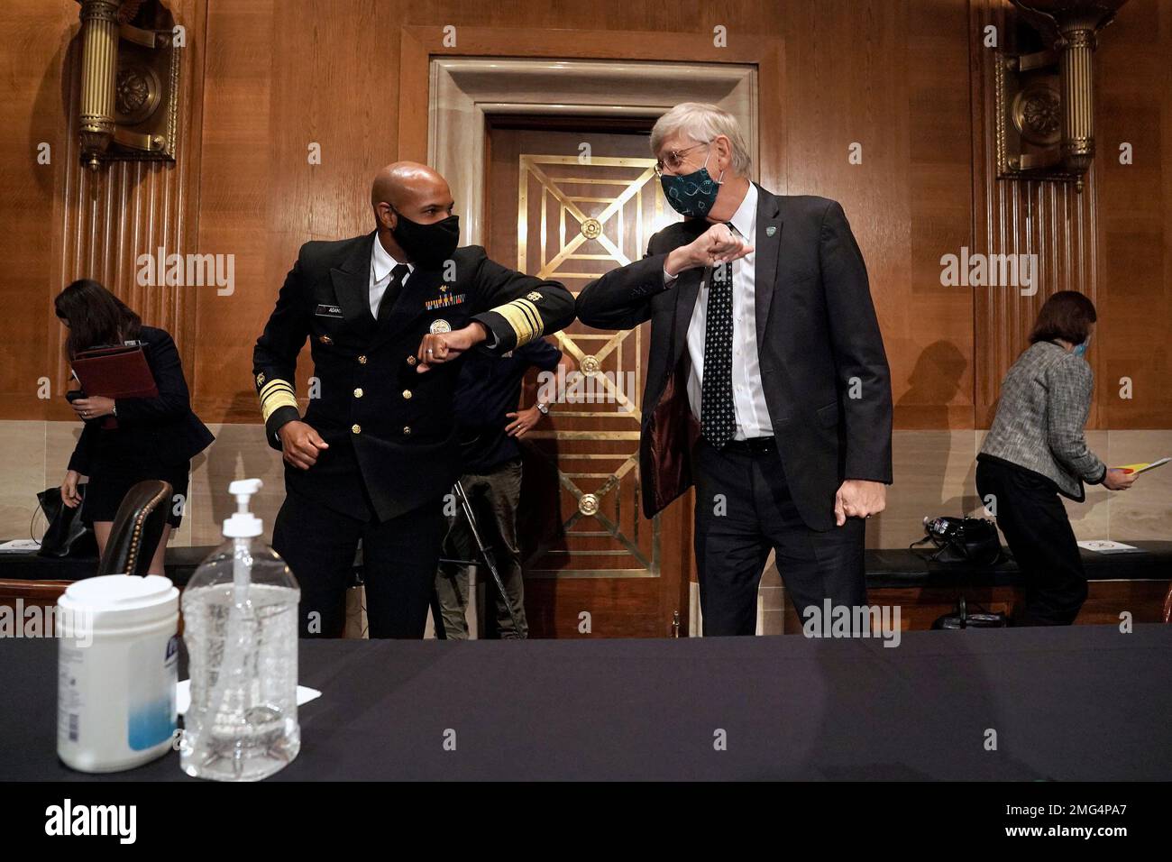 Surgeon General Jerome Adams And Dr Francis Collins Director Of The surgeon-general-jerome-adams-and-dr-francis-collins-director-of-the