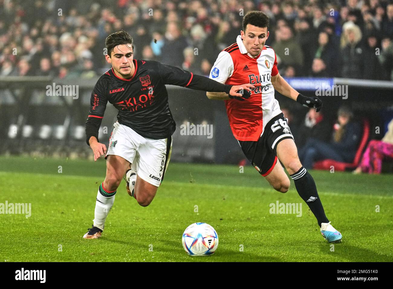 Rotterdam - Bart van Rooij of NEC Nijmegen, Oussama Idrissi of ...