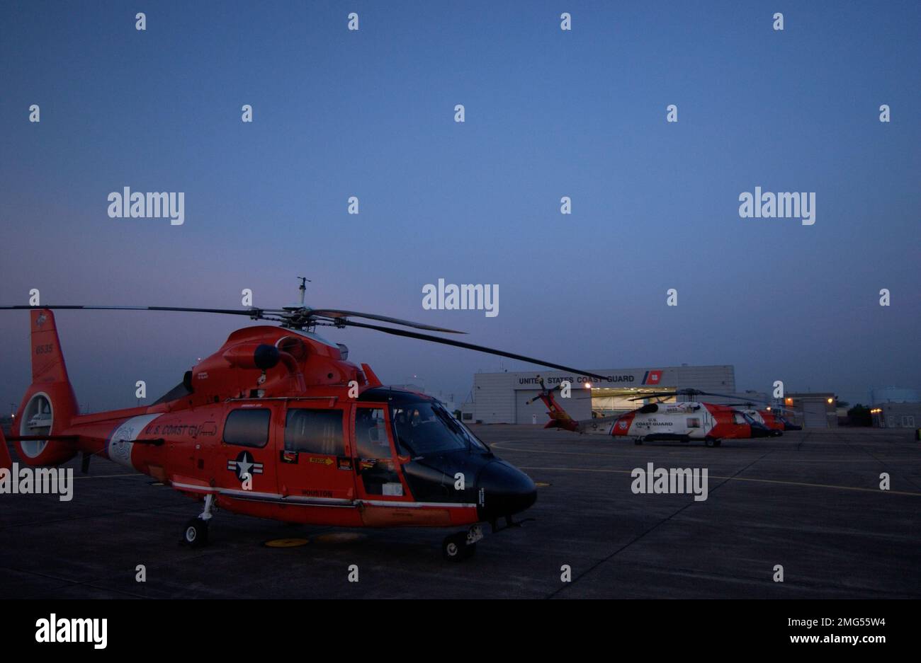 Uscga Ramp Aircrafts - Miscellaneous - 26-HK-56-27. CG HH-65s and HH-60s on ramp ...