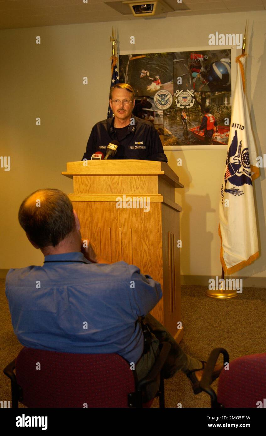 Rear Admiral Robert F. Duncan Press Conference - 26-HK-8-5. RADM Duncan ...