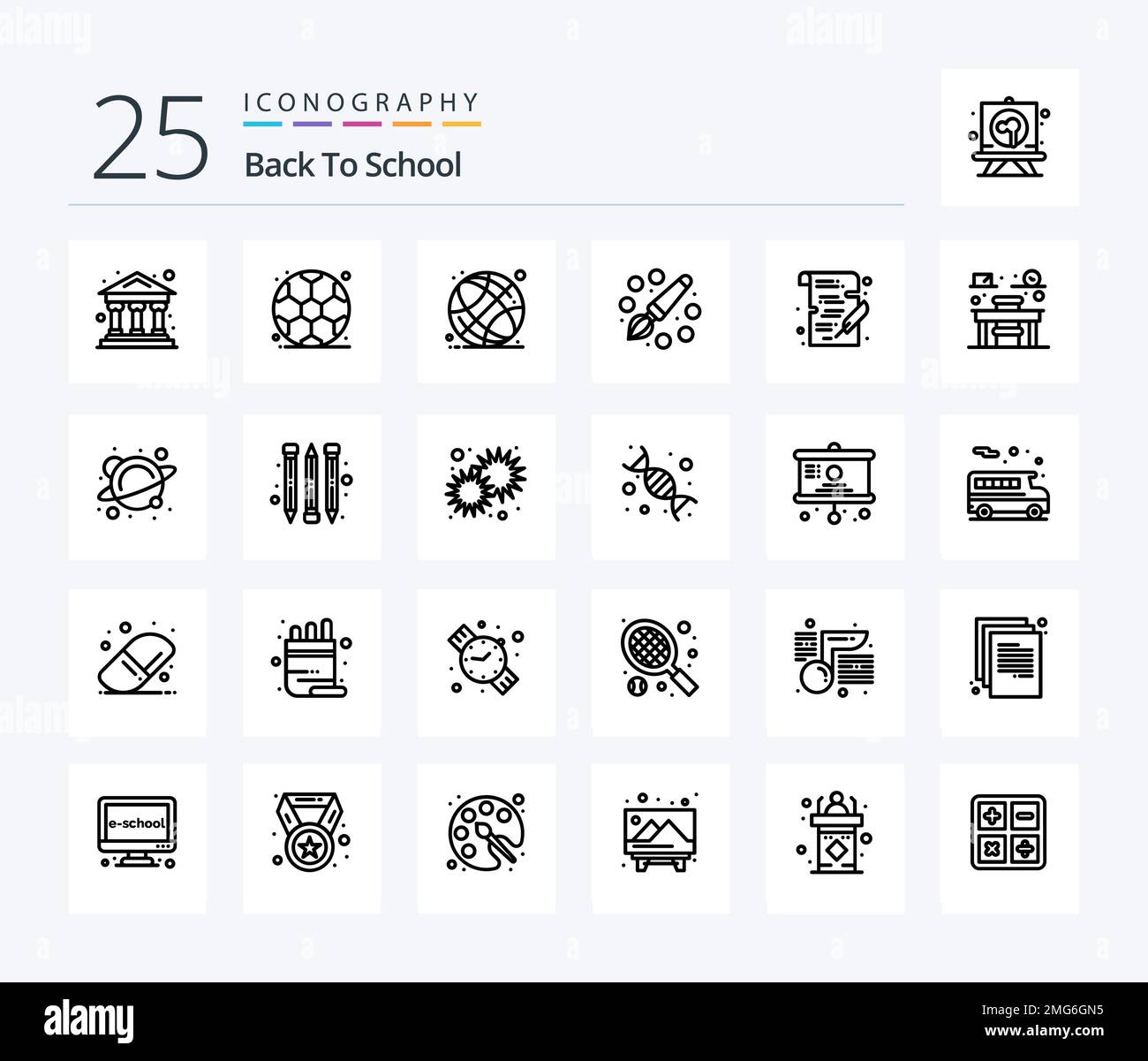 Back to school - Free education icons