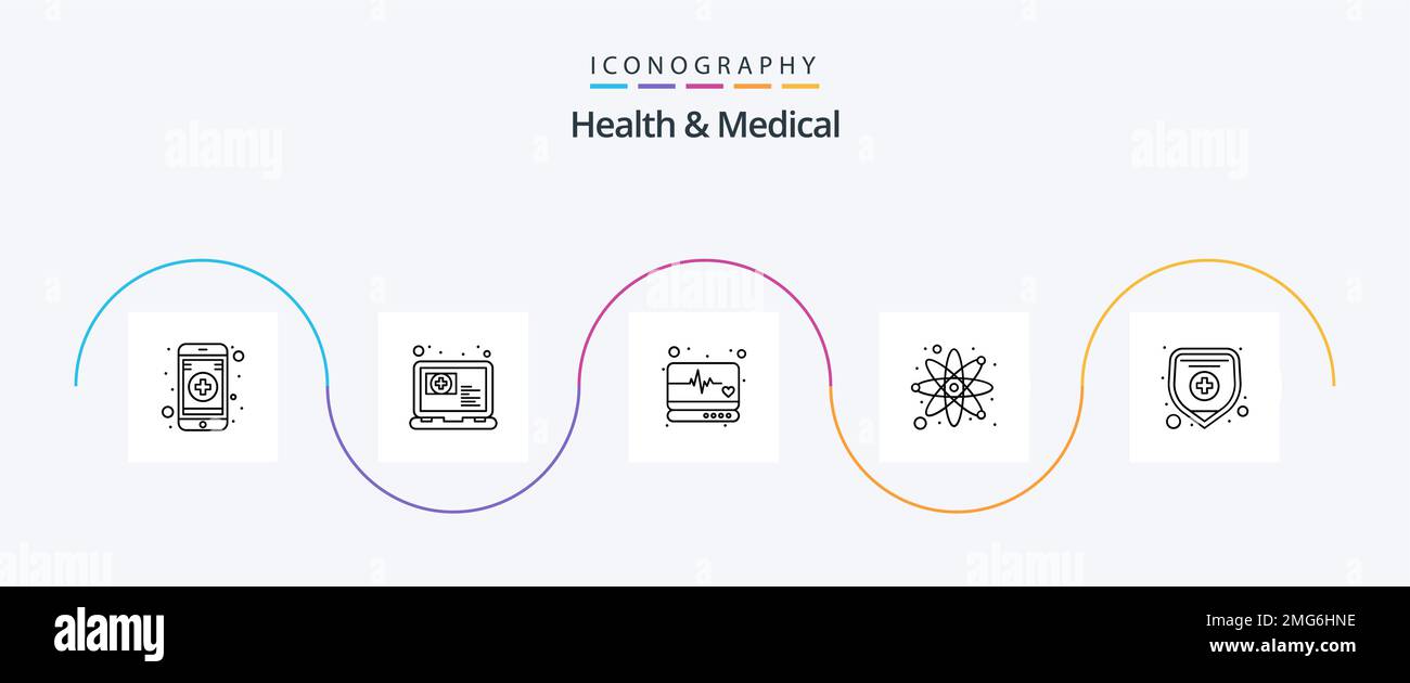Health And Medical Line 5 Icon Pack Including protection. health