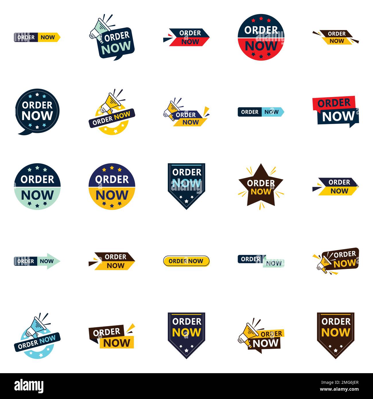 25 Professional Order Now Banners to Elevate Your Brand Stock Vector