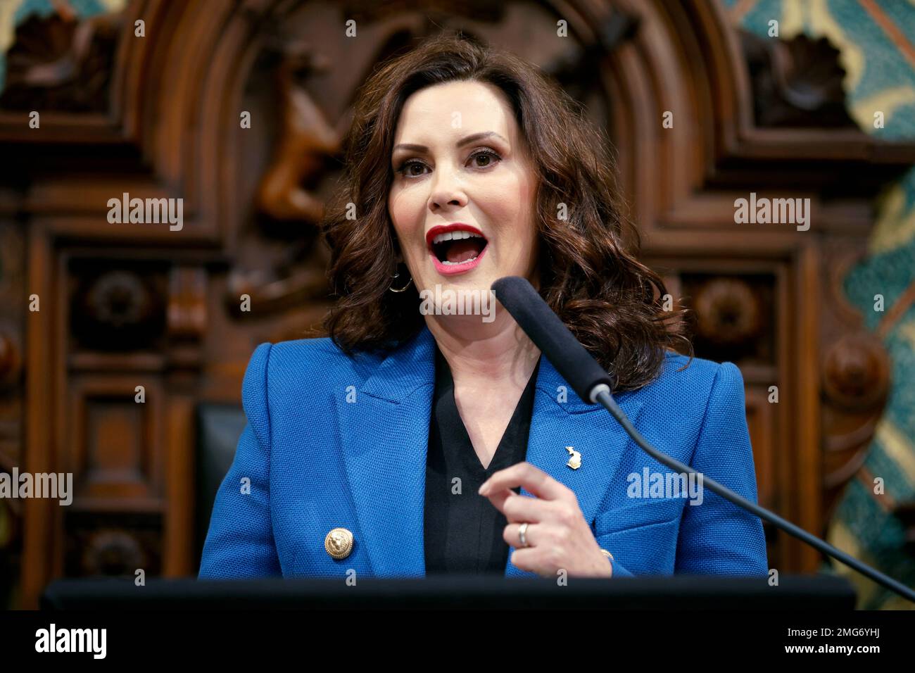 Michigan Gov. Gretchen Whitmer delivers her State of the State address