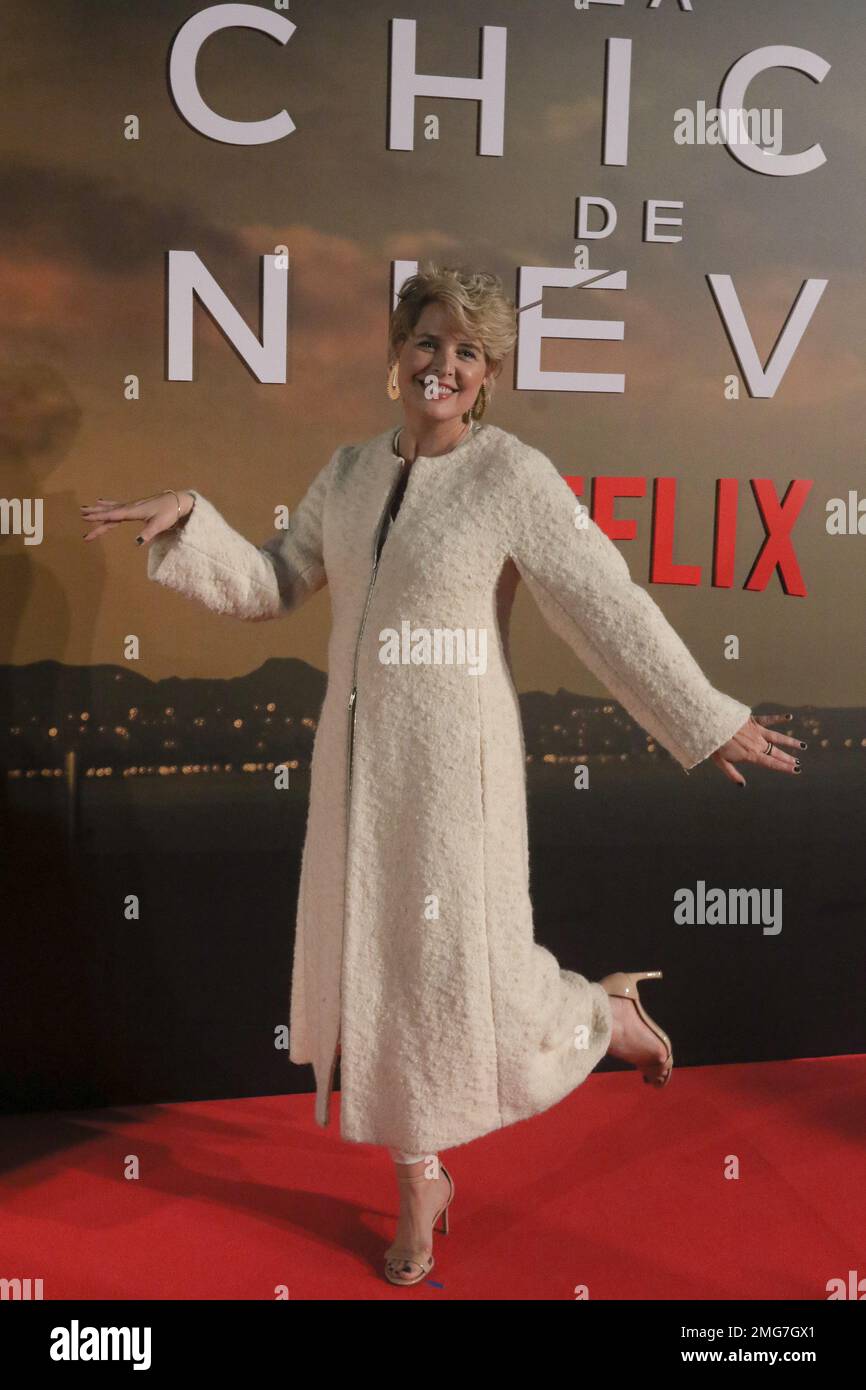 January 25, 2023: January 25, 2023 (Malaga)Malaga dresses up for the preview of 'La chica de nieve', by Netflix The author of the original novel, the Malaga-born Javier Castillo, has been wrapped up in the entire cast of the series and many friends in his homeland. Tania llasera. (Credit Image: © Lorenzo Carnero/ZUMA Press Wire) EDITORIAL USAGE ONLY! Not for Commercial USAGE! Stock Photo
