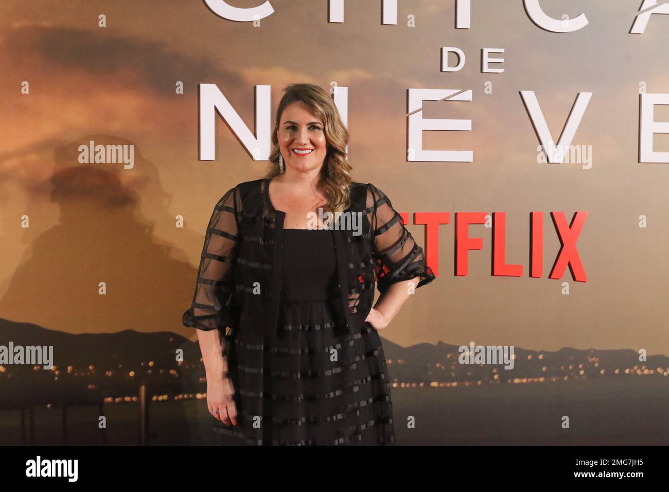 January 25, 2023: January 25, 2023 (Malaga)Malaga dresses up for the preview of 'La chica de nieve', by Netflix The author of the original novel, the Malaga-born Javier Castillo, has been wrapped up in the entire cast of the series and many friends in his homeland. Carlota Corredera (Credit Image: © Lorenzo Carnero/ZUMA Press Wire) EDITORIAL USAGE ONLY! Not for Commercial USAGE! Stock Photo