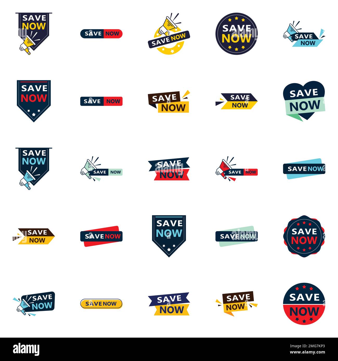 Save Now 25 Eye catching Typographic Banners for boosting savings Stock