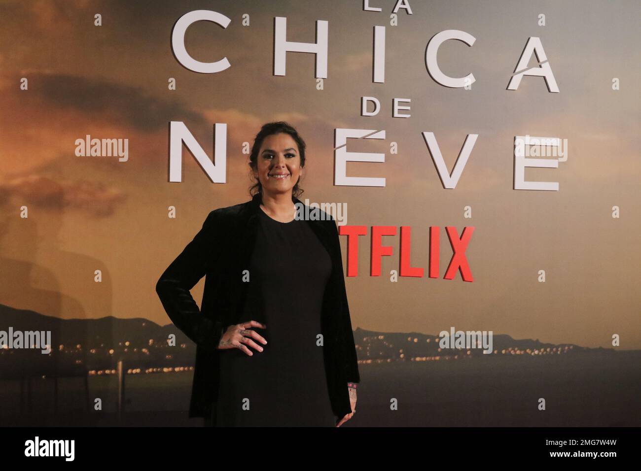 January 25, 2023: January 25, 2023 (Malaga)Malaga dresses up for the preview of 'La chica de nieve', by Netflix The author of the original novel, the Malaga-born Javier Castillo, has been wrapped up in the entire cast of the series and many friends in his homeland.Alba Molina. (Credit Image: © Lorenzo Carnero/ZUMA Press Wire) EDITORIAL USAGE ONLY! Not for Commercial USAGE! Stock Photo
