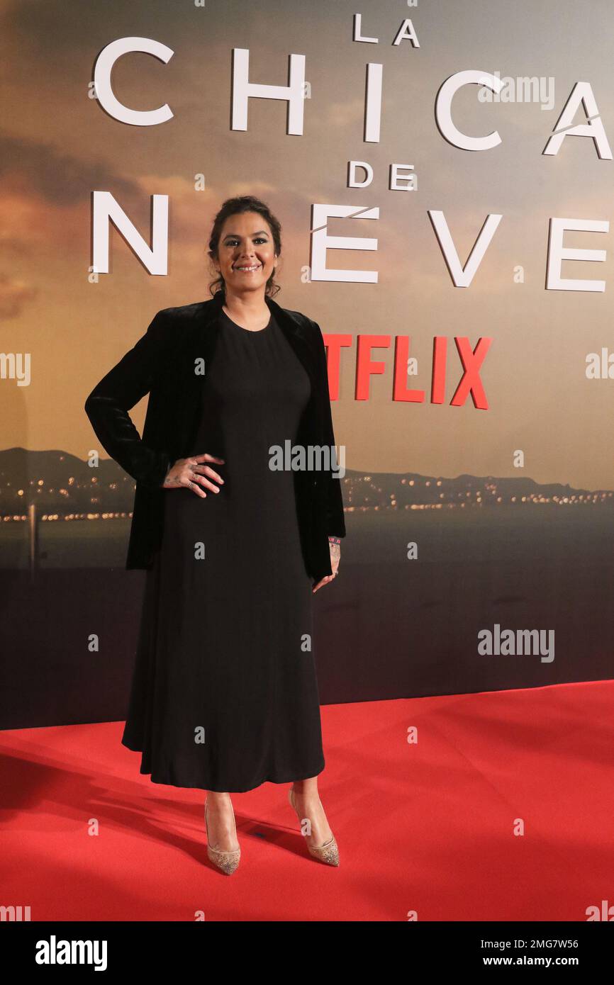 January 25, 2023: January 25, 2023 (Malaga)Malaga dresses up for the preview of 'La chica de nieve', by Netflix The author of the original novel, the Malaga-born Javier Castillo, has been wrapped up in the entire cast of the series and many friends in his homeland.Alba Molina. (Credit Image: © Lorenzo Carnero/ZUMA Press Wire) EDITORIAL USAGE ONLY! Not for Commercial USAGE! Stock Photo