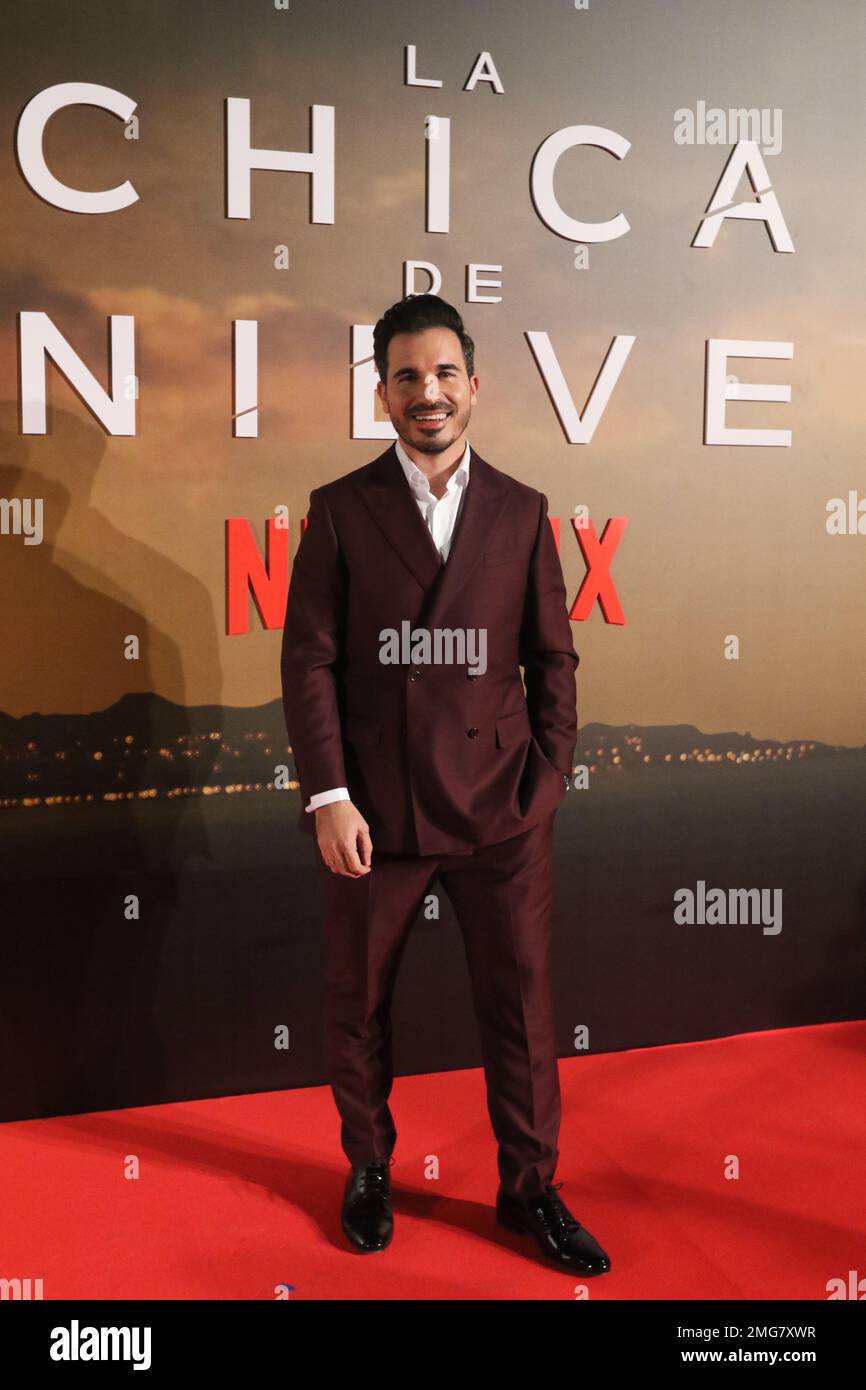 January 25, 2023: January 25, 2023 (Malaga)Malaga dresses up for the preview of 'La chica de nieve', by Netflix The author of the original novel, the Malaga-born Javier Castillo, has been wrapped up in the entire cast of the series and many friends in his homeland.Javier Castillo. (Credit Image: © Lorenzo Carnero/ZUMA Press Wire) EDITORIAL USAGE ONLY! Not for Commercial USAGE! Stock Photo