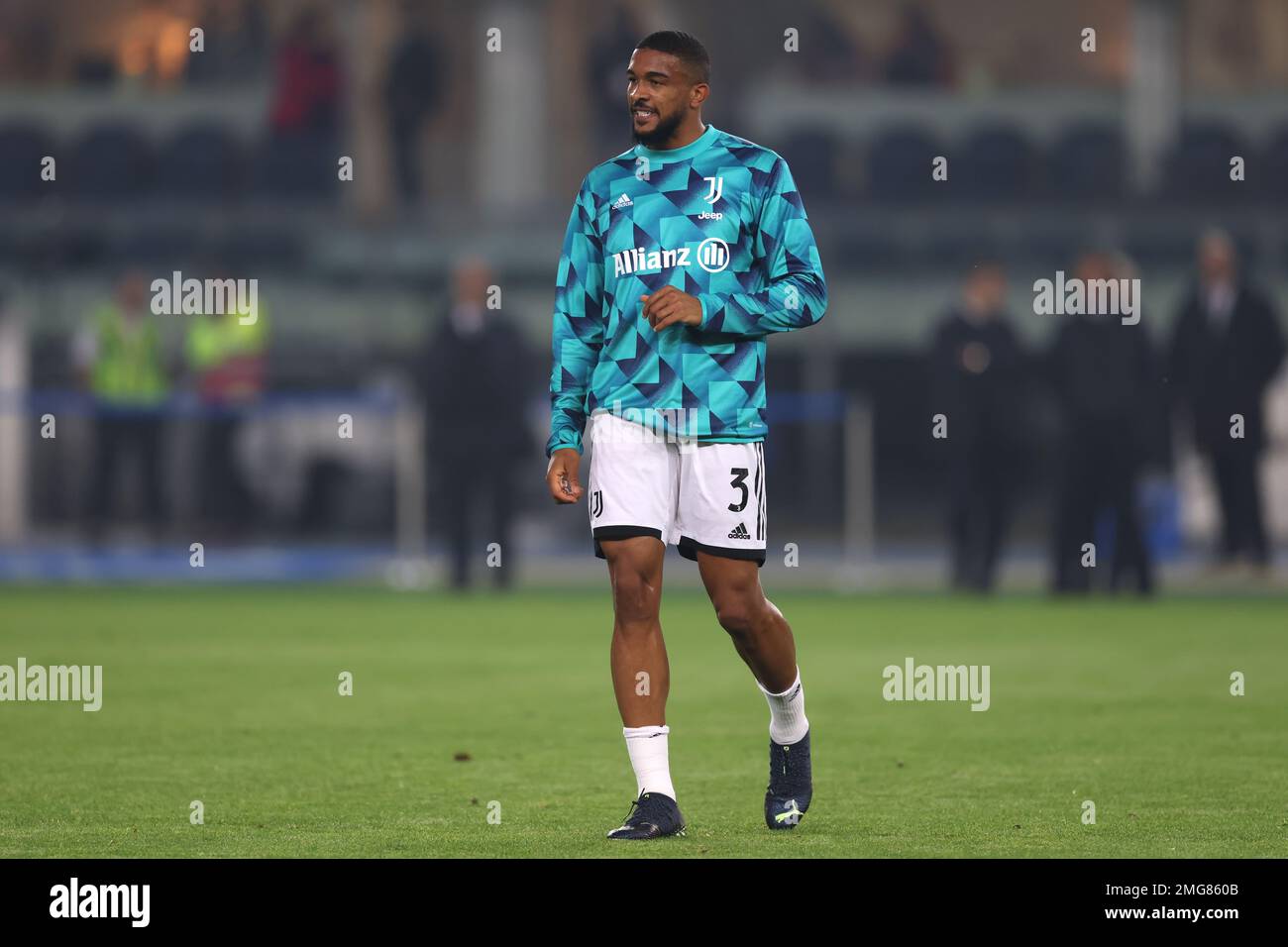 Verona, Italy, 10th November 2022. Gleison Bremer of Juventus reacts during the warm up prior to the Serie A match at Stadio Marcantonio Bentegodi, Verona. Picture credit should read: Jonathan Moscrop / Sportimage Stock Photo