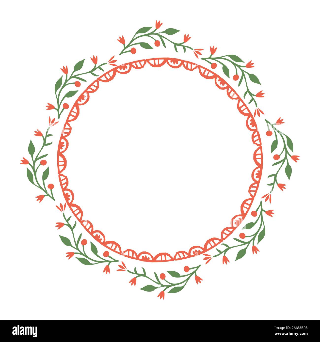 Decorative floral vector simple frame Stock Vector Image & Art - Alamy