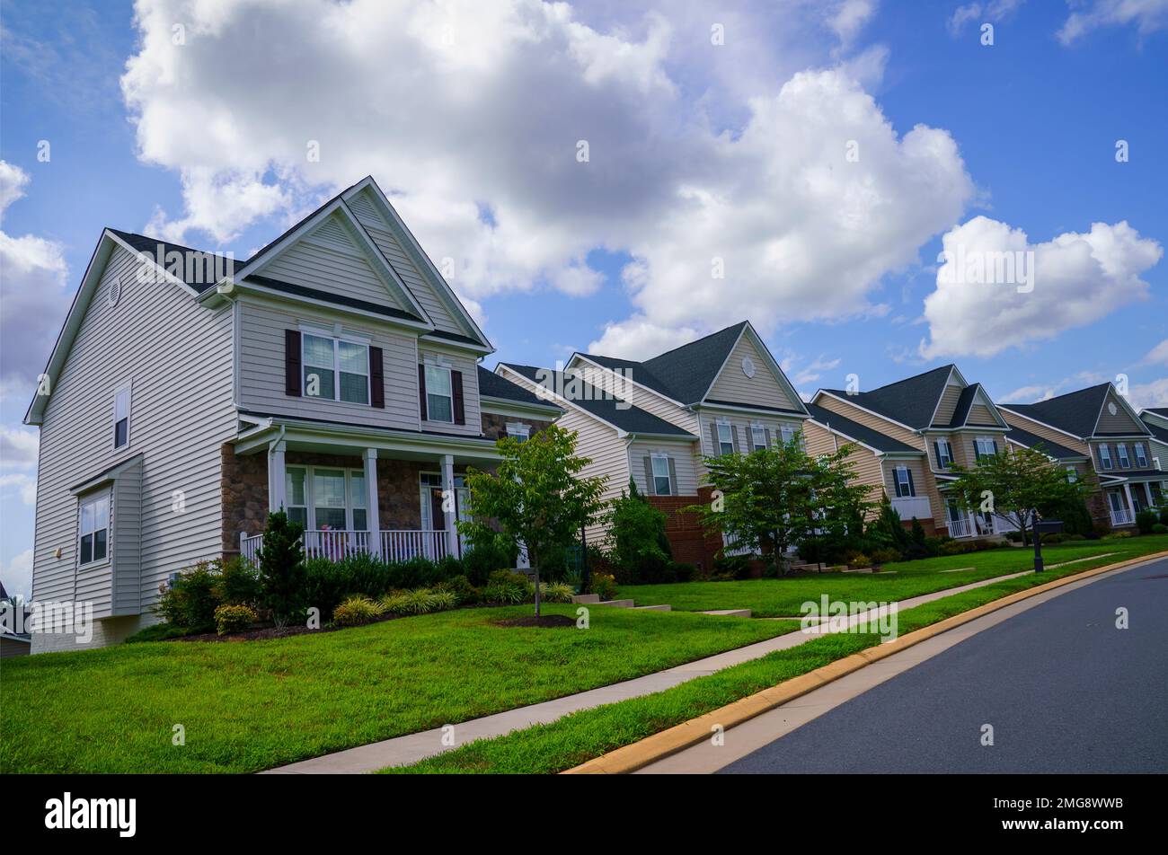 New homes are seen in The Preserve At Goose Creek, a neighborhood in