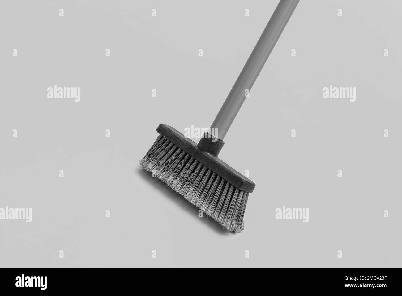 Sweeping broom on white background Stock Photo Alamy