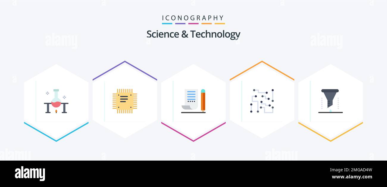 Science And Technology 25 Flat icon pack including electronics