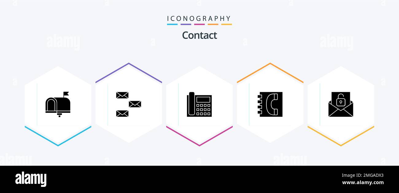 Contact 25 Glyph icon pack including contact us. book. email ...